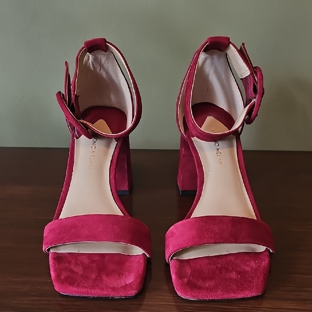 ANTONIO MELANI Red Suede Heels